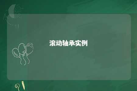 滚动轴承实例 